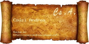 Csúzi Andrea névjegykártya